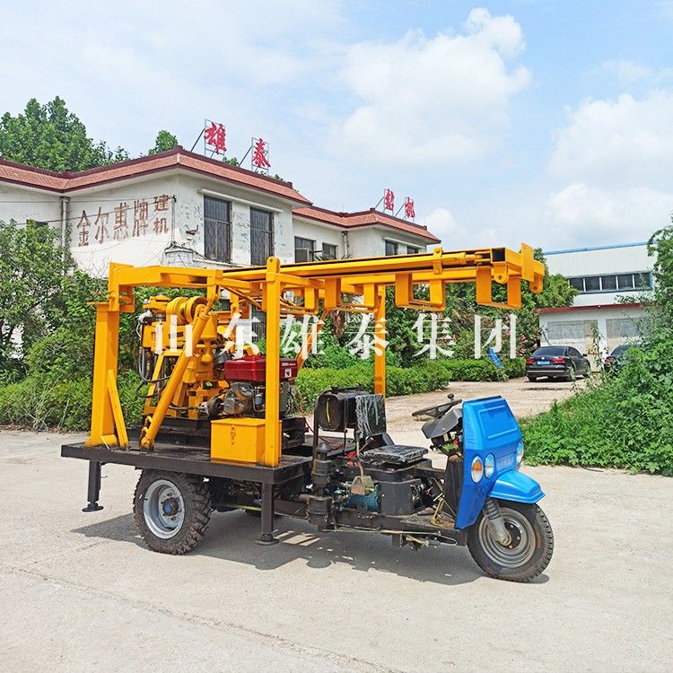 多用途三輪車龍門架液壓鉆機介紹